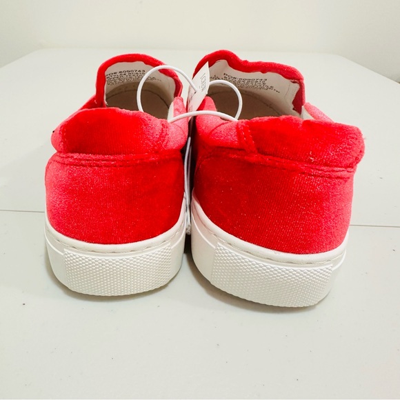J. Crew women's 7 velvet road trip slip on sneakers in bright rose‎ pink - Picture 5 of 8